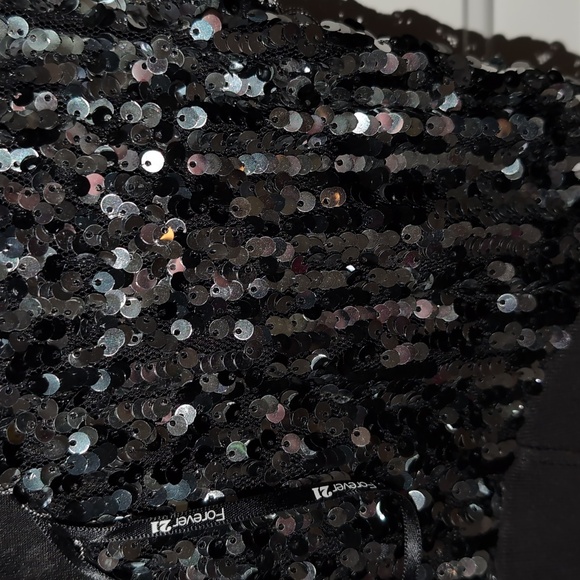 Forever 21 sequin top black dress - Picture 7 of 8